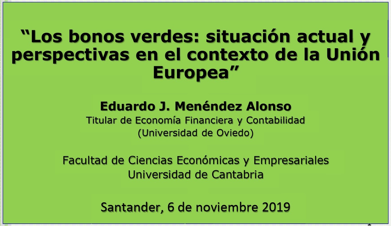 Los Bonos Verdes: situación y perspectivas en la UE – Eduardo Menéndez